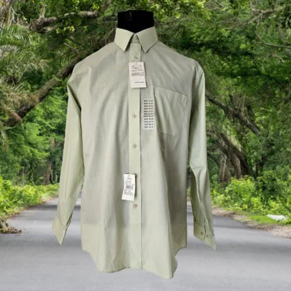 PIERRE CARDIN COMFORT FIT EXPANDABLE NECK BAND MEN DRESS SHIRT - 16.5 (34/35) - Picture 3 of 7